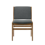 Contemporary Dining Chair Set Upholstered Fabric With Rubberwood Frame