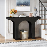 Console Table With Arched Base For Entryway - Black