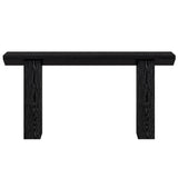 Extra Long Narrow Console Table For Entryway & Hallway - Black / White Print