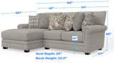 Livingston - Sectional With Comfort Coil Seating And Accent Pillows