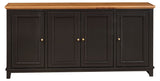 Sophia - 68" Console w/ 4 Doors - Black