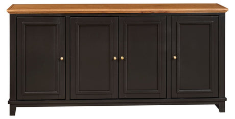Sophia - 68" Console w/ 4 Doors - Black