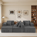 Modular U-Shaped Sectional Sofa With Reversible Design