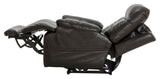 Naples - Power Lay Flat Recliner With Extended Ottoman - Chocolate