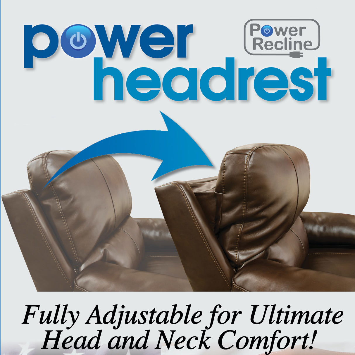 Unity - Power Headrest Power Rocker Recliner  With CR3 Heat/Massage