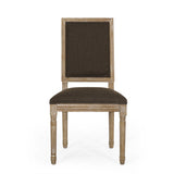 French Country Style Dining Chair With Upholstered Seating And Fluted Legs