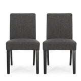 Contemporary Dining Chair With Upholstered Seating And Tapered Legs