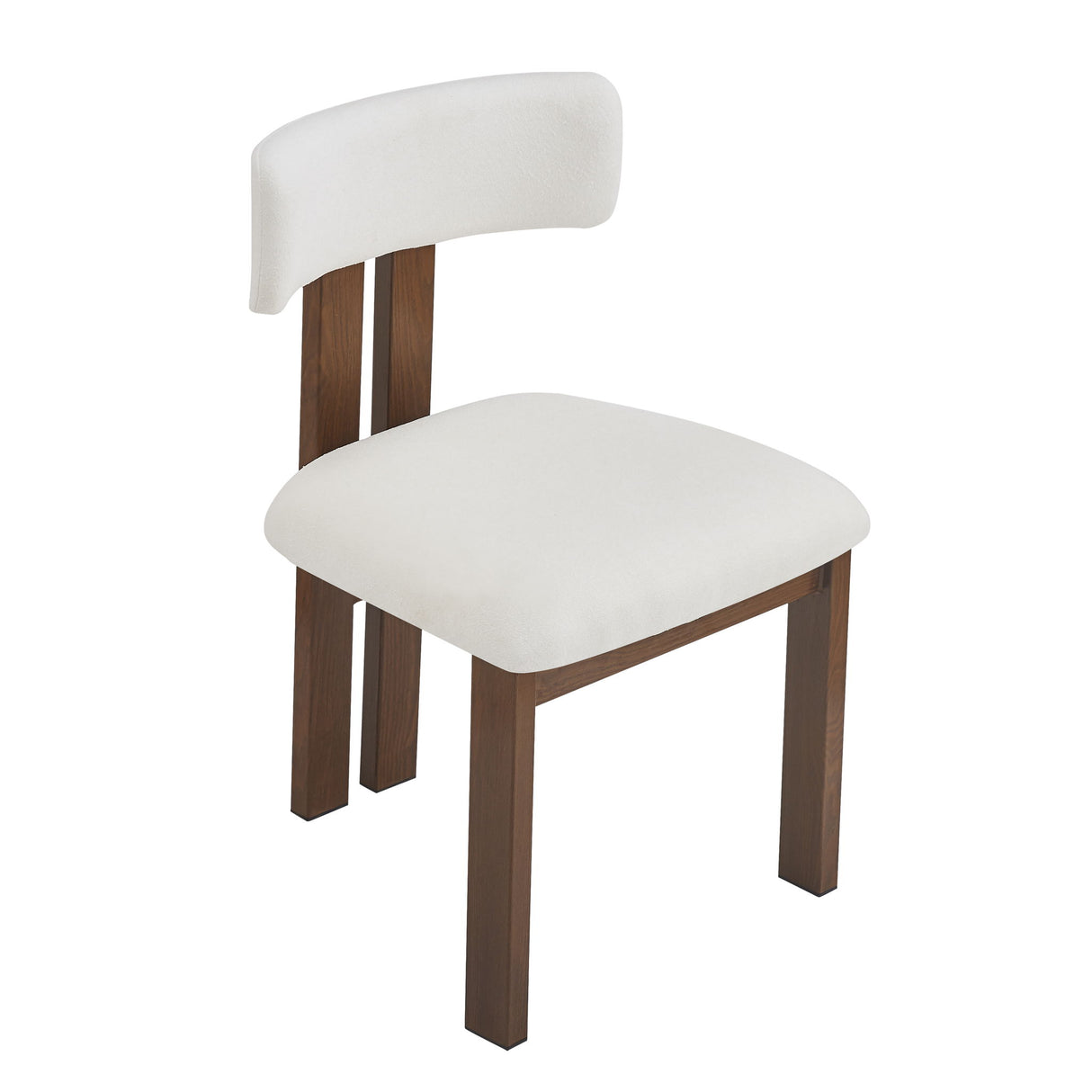 Modern Upholstered Armless Dining Chairs With Metal Legs