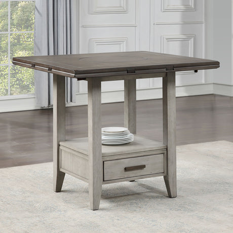 Abacus - Drop Leaf Counter Table - Dark Brown