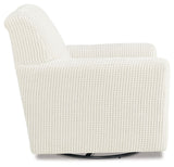 Herstow - Swivel Glider Accent Chair - Ivory