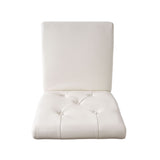 Carter - 5 Tuft Dining Chair With Button Tufted Backrest And Espresso Legs - Ivory