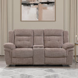 Sydney - Manual Recliner Console Loveseat - Brown