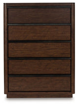 Dilenno - Dark Brown - Five Drawer Chest