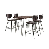 Nature's Edge - 5 Piece Counter Set With Modern Barstools - Slate