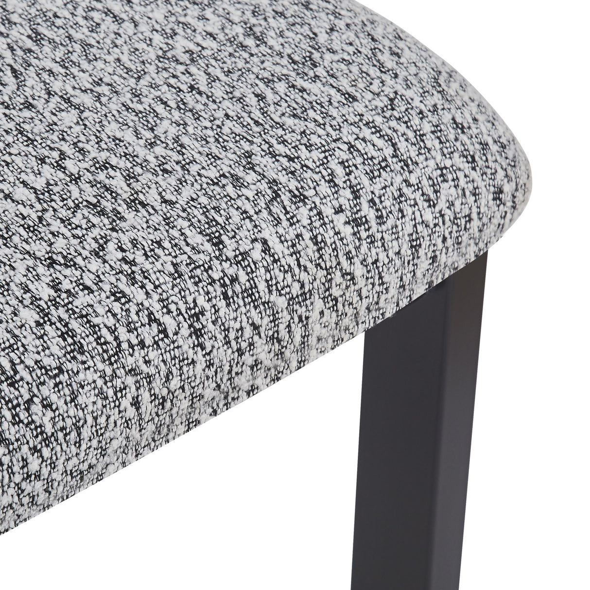 Modern Upholstered Armless Dining Chairs With Metal Legs