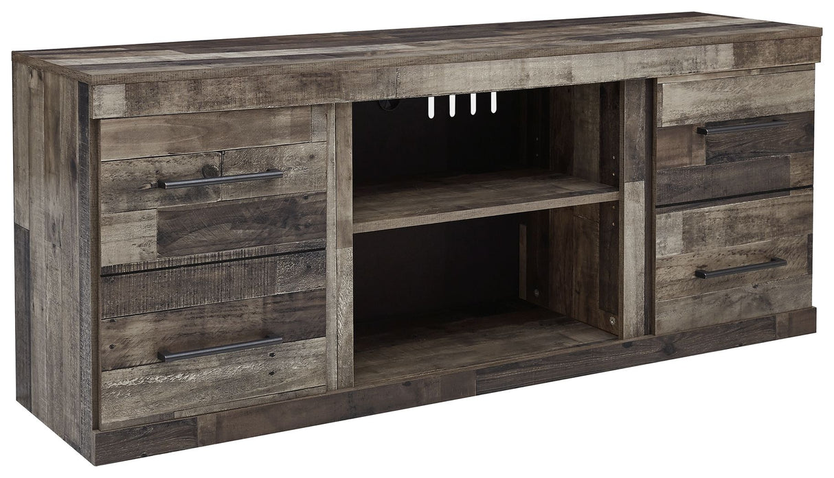 Derekson - LG TV Stand w/Fireplace Option - Multi Gray