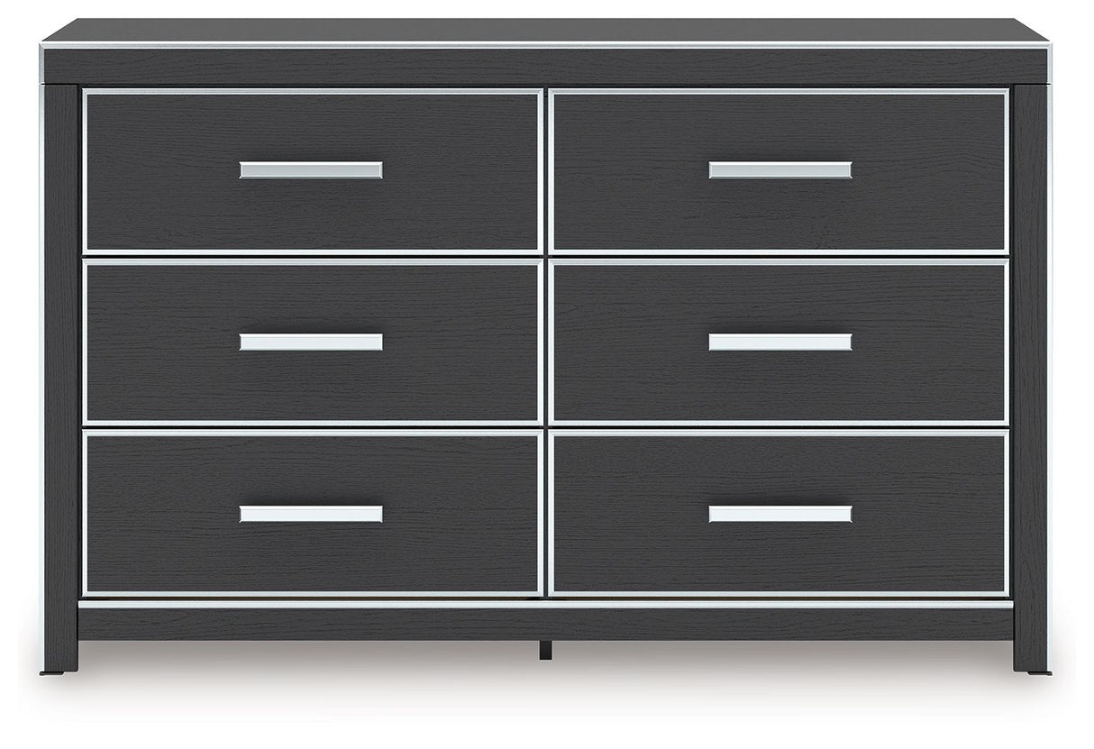Zuraleus - Black - Six Drawer Dresser