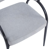 Contemporary Upholstered Dining Chairs With Metal Legs (Set of 2)