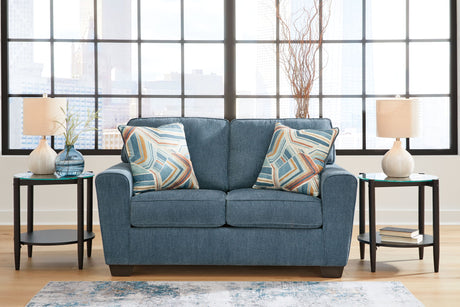 Cashton - Loveseat - Blue