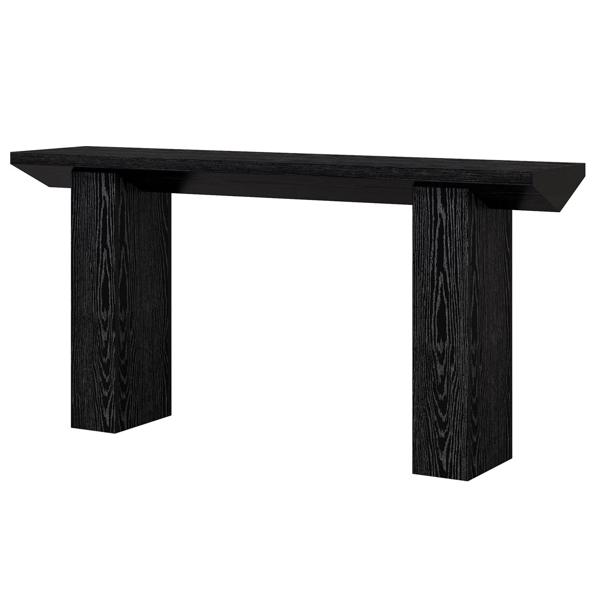 Extra Long Narrow Console Table For Entryway & Hallway - Black / White Print