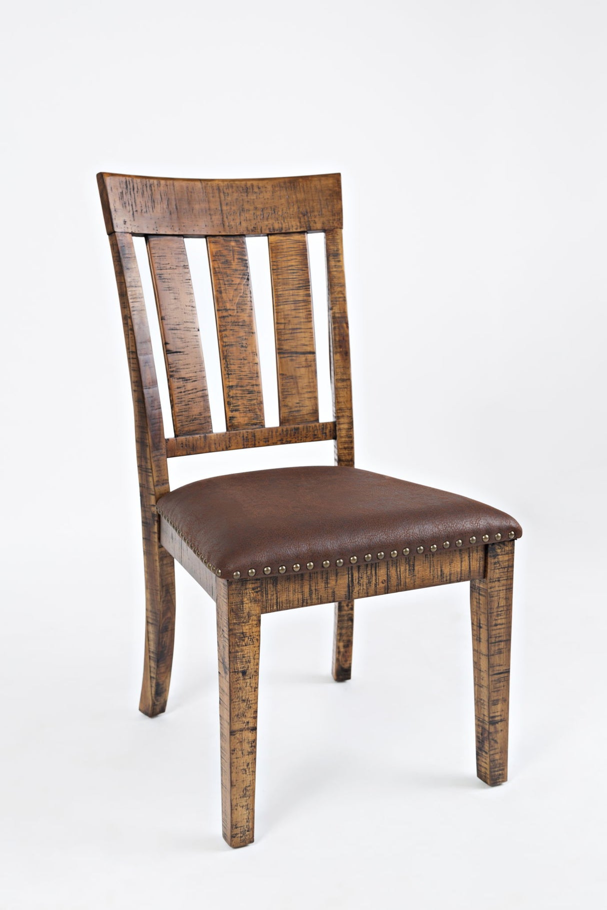 Cannon Valley - Slat Back Dining Chair (Set of 2) - Distressed Medium Brown