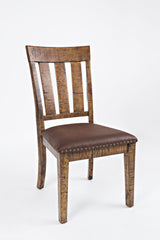 Cannon Valley - Slat Back Dining Chair (Set of 2) - Distressed Medium Brown