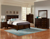 Bonanza - Queen Mansion Bed With Storage Footboard - Merlot