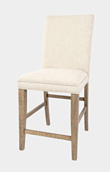 Carlyle Crossing - Upholstered Stool (Set of 2) - Distressed Medium Brown / Beige