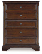 Trellington - Brown - Five Drawer Chest