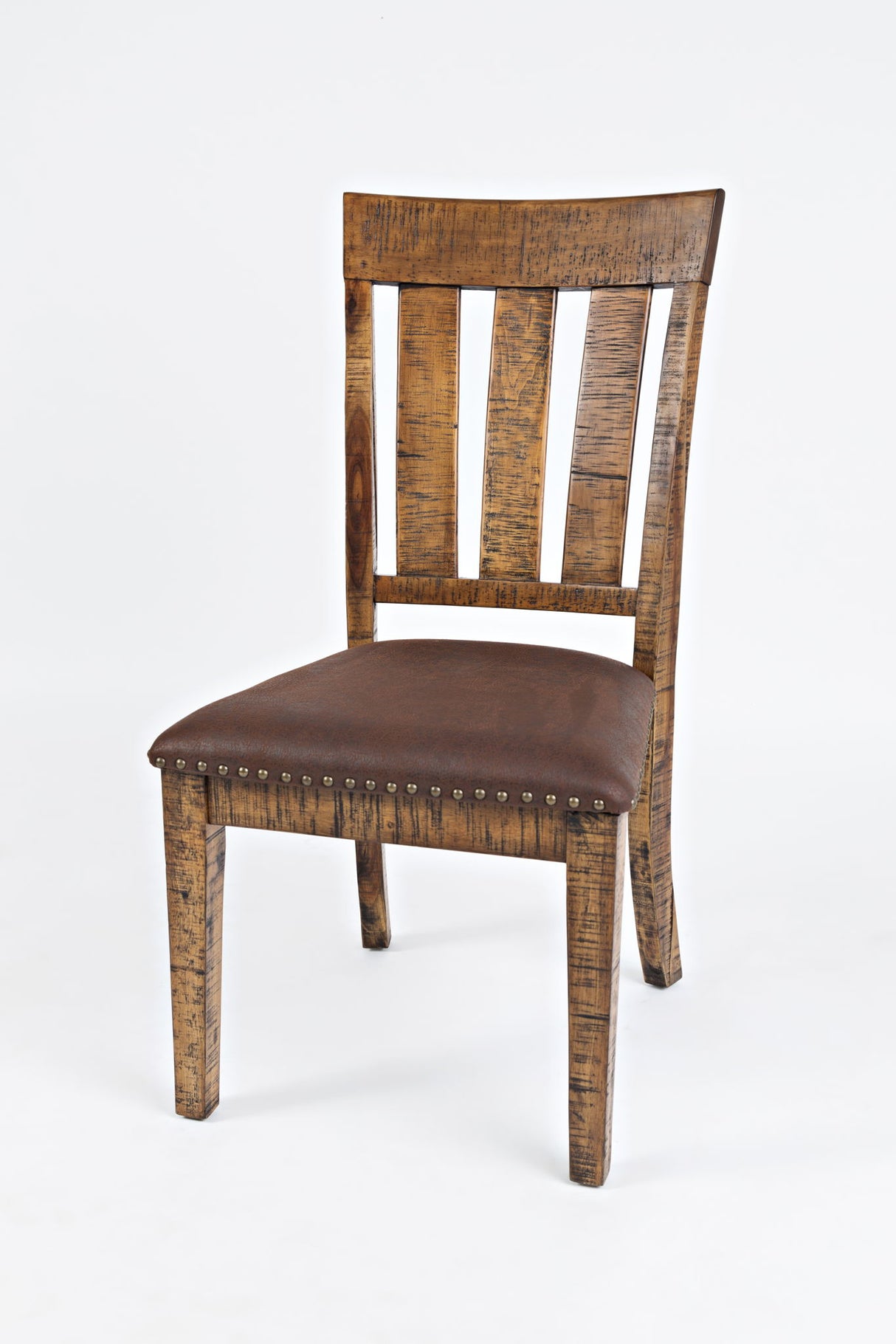 Cannon Valley - Slat Back Dining Chair (Set of 2) - Distressed Medium Brown
