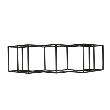 Modern Industrial Tabletop Wine Rack With 7 Bottle Holders - Black