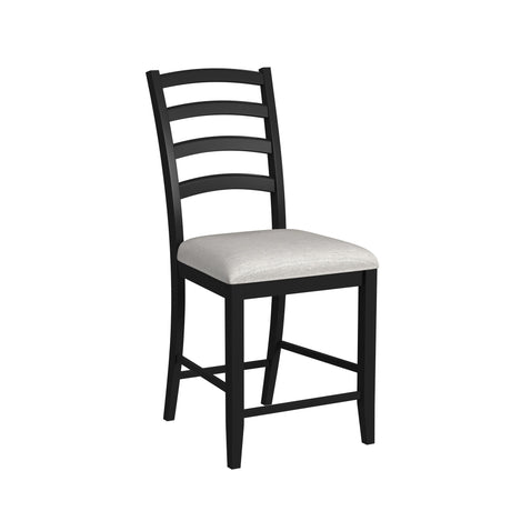 Tulane - 5 Piece Dining Set (Counter Table & 4 Counter Chairs) - Oak & Black