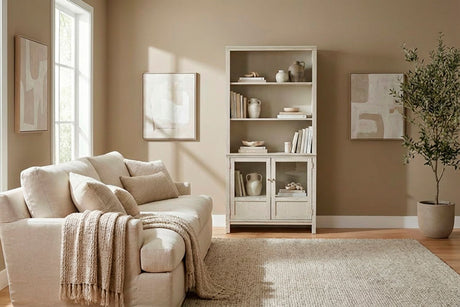 74" Bookcase w/ 2 Doors