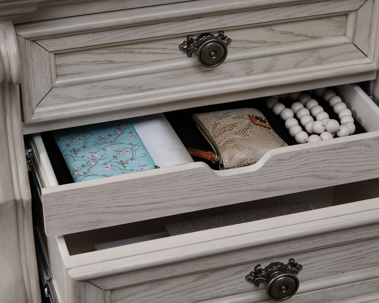 Bruchandi - Antique White - Three Drawer Night Stand
