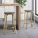 Modern Industrial Counter Stool Set With Swivel Function