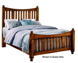 Maple Road - California King Slat Poster Bed With Slat Poster Footboard - Antique Amish