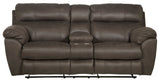 Atlas - Reclining Console Loveseat With Storage - Charcoal