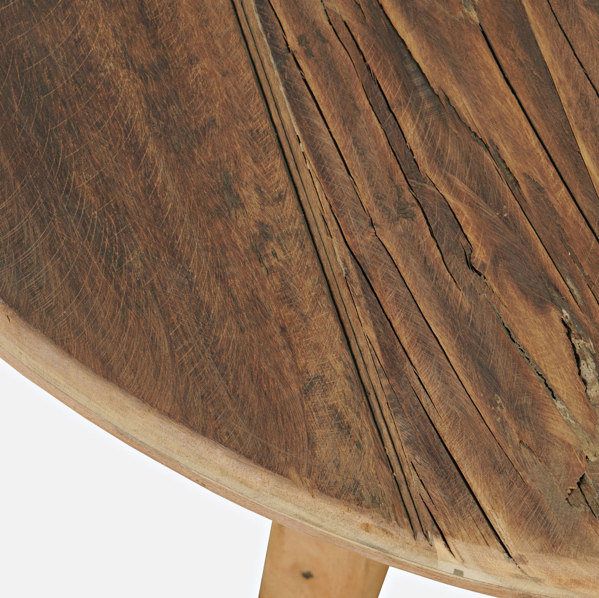 Reclamation - 36" Round Coffee Table - Rustic Unfinished Brown