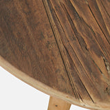 Reclamation - 36" Round Coffee Table - Rustic Unfinished Brown