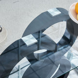 Contemporary Style Glass Top Coffee Table