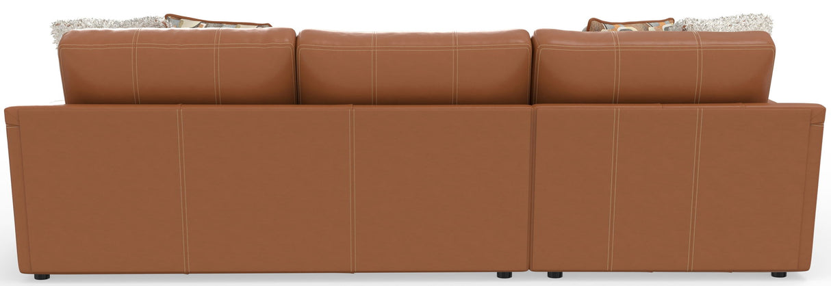 Minori - Italian Leather Sofa / Chaise And Cocktail Ottoman