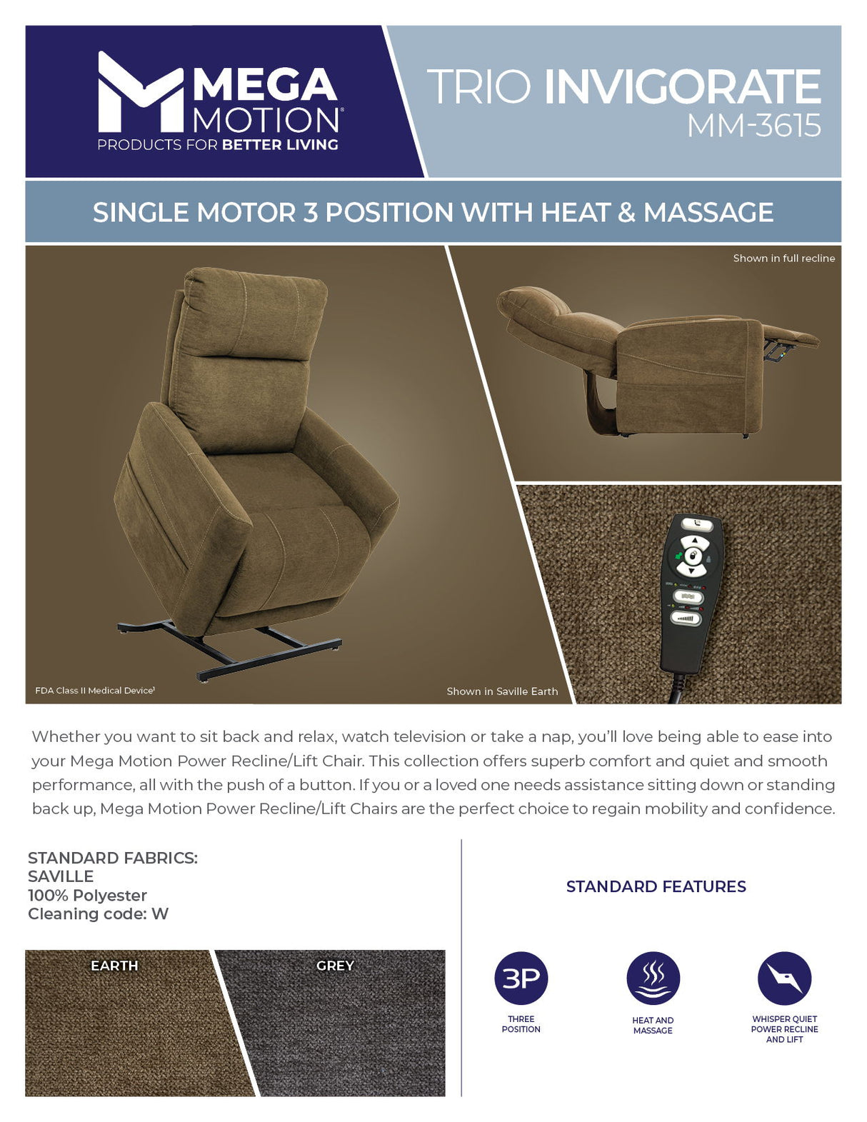 MM-3615 Power Lift Recliner