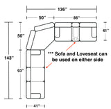 Ashland - Reclining Sectional With 4 Lay Flat Reclining Seats