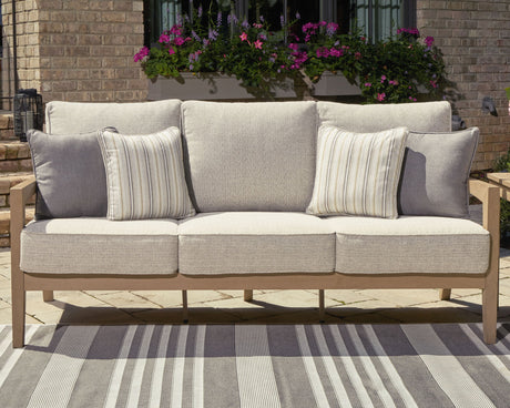 Hallow Creek - Sofa With Cushion - Driftwood