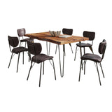 Nature's Edge - 7 Piece Upholstered Dining Set - Chestnut