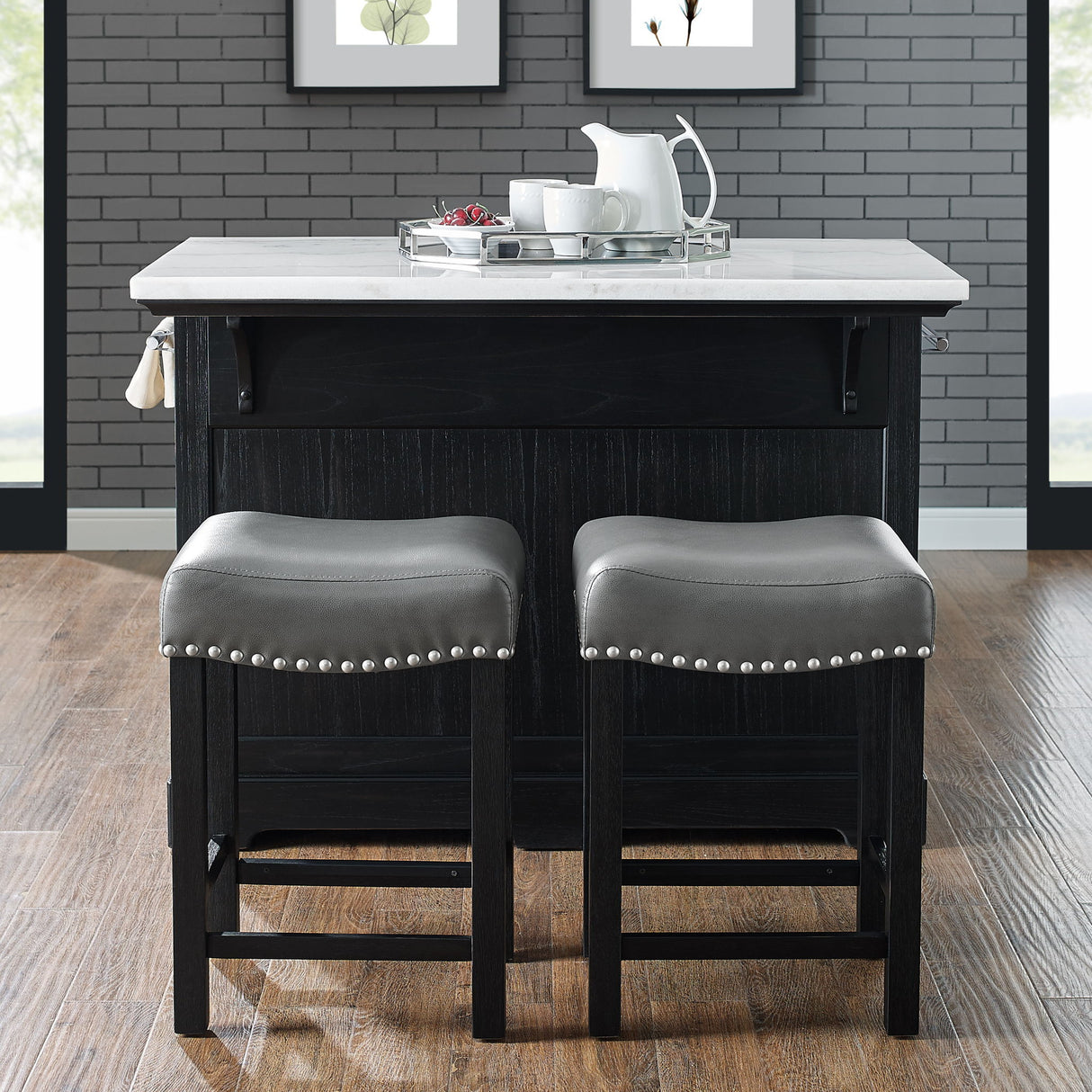 Aspen - 3 Piece Kitchen Island Set - Black