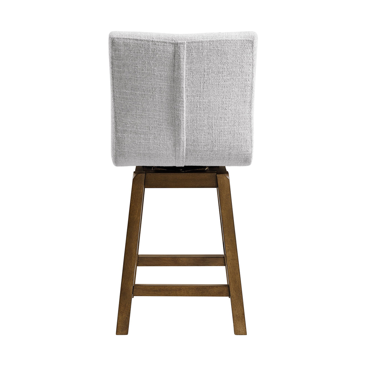 Carmela - Swivel Counter Chair (Set of 2) - Brown / Light Gray Linen