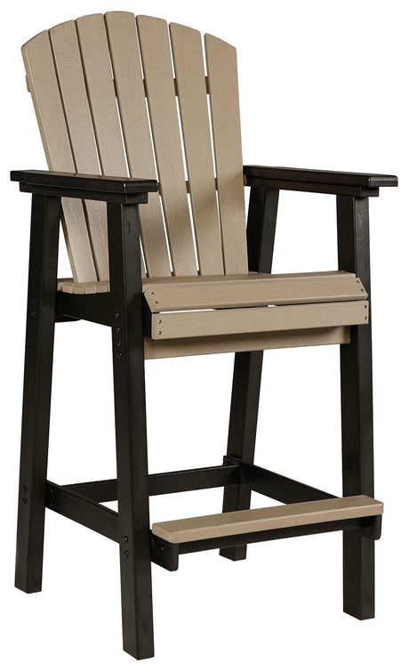 Fairen Trail - Tall Barstool (Set of 2) - Black / Driftwood