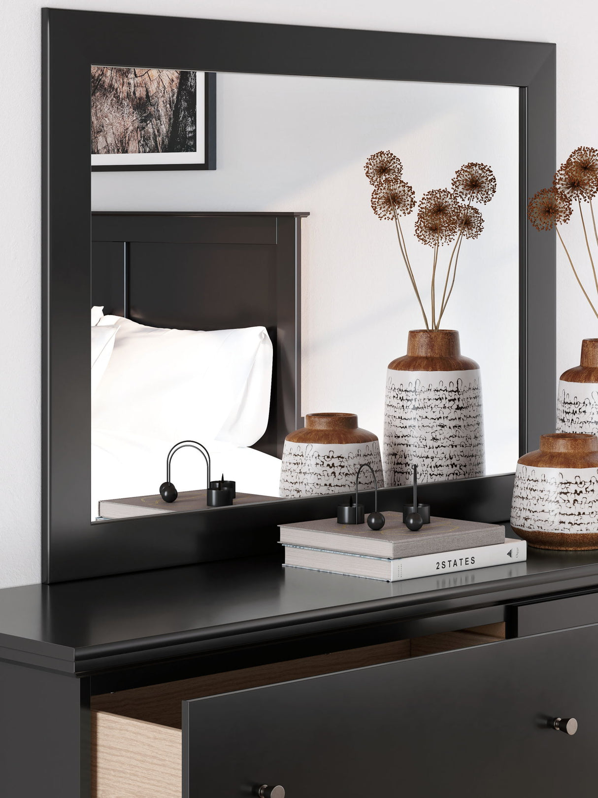 Maribel - Black - Bedroom Mirror