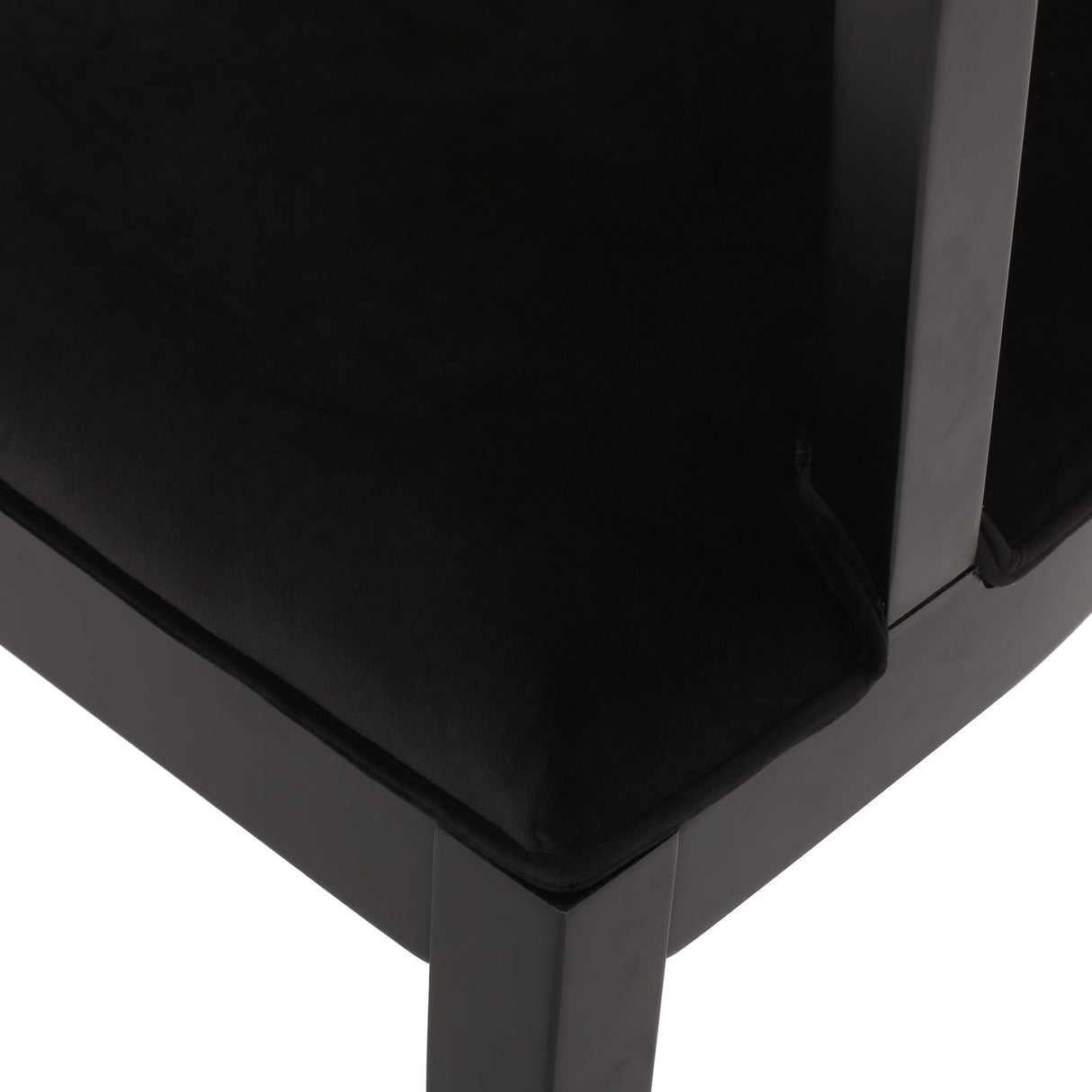 Elegant Dining Chair With Cane Web Backrests And Velvet Upholstery